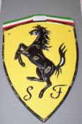 Cast Iron Ferrari Sign