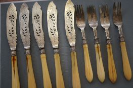 Collection of Victorian Fish Knives & Forks Fully