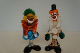 Two Glass Clowns