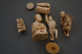 Collection of early Chinese Carved Ivory AF (Late