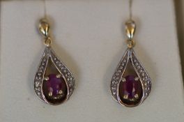 9ct Gold (Garnets) Earrings