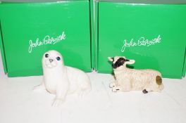 Beswick Seal & Beswick Lamb (Boxed)