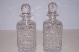 Pair of Stuart Crystal Whiskey Decanters