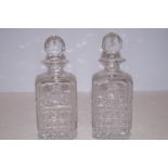 Pair of Stuart Crystal Whiskey Decanters
