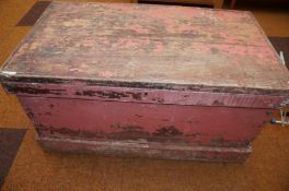 Large Pine Chest with Integral Drawers