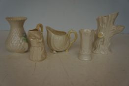 Collection of 5 Pieces of Belleek China (Repair to