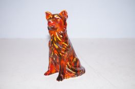 Anita Harris Collie Dog Signed in Gold