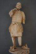 Late 19th Century Carved Ivory Figure AF - 20cm h