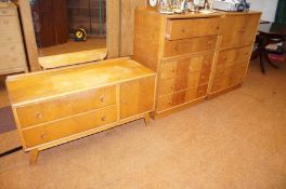 Retro Bedroom Furniture, 2 Sets of Drawers and a D