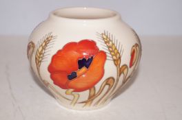 Moorcroft 4in Harvest Poppy Vase