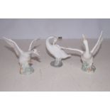 3 Lladro Swans