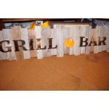 Large Grill Bar Light up Sign - 240cm h