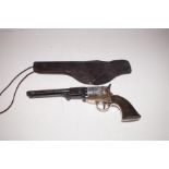 Early Replica Revolver with Leather Holster