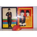Two Rare Jeffery Morgan 1960s Tin Prints Chaplin a
