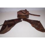 2 Possibly Military Leather Holsters together with