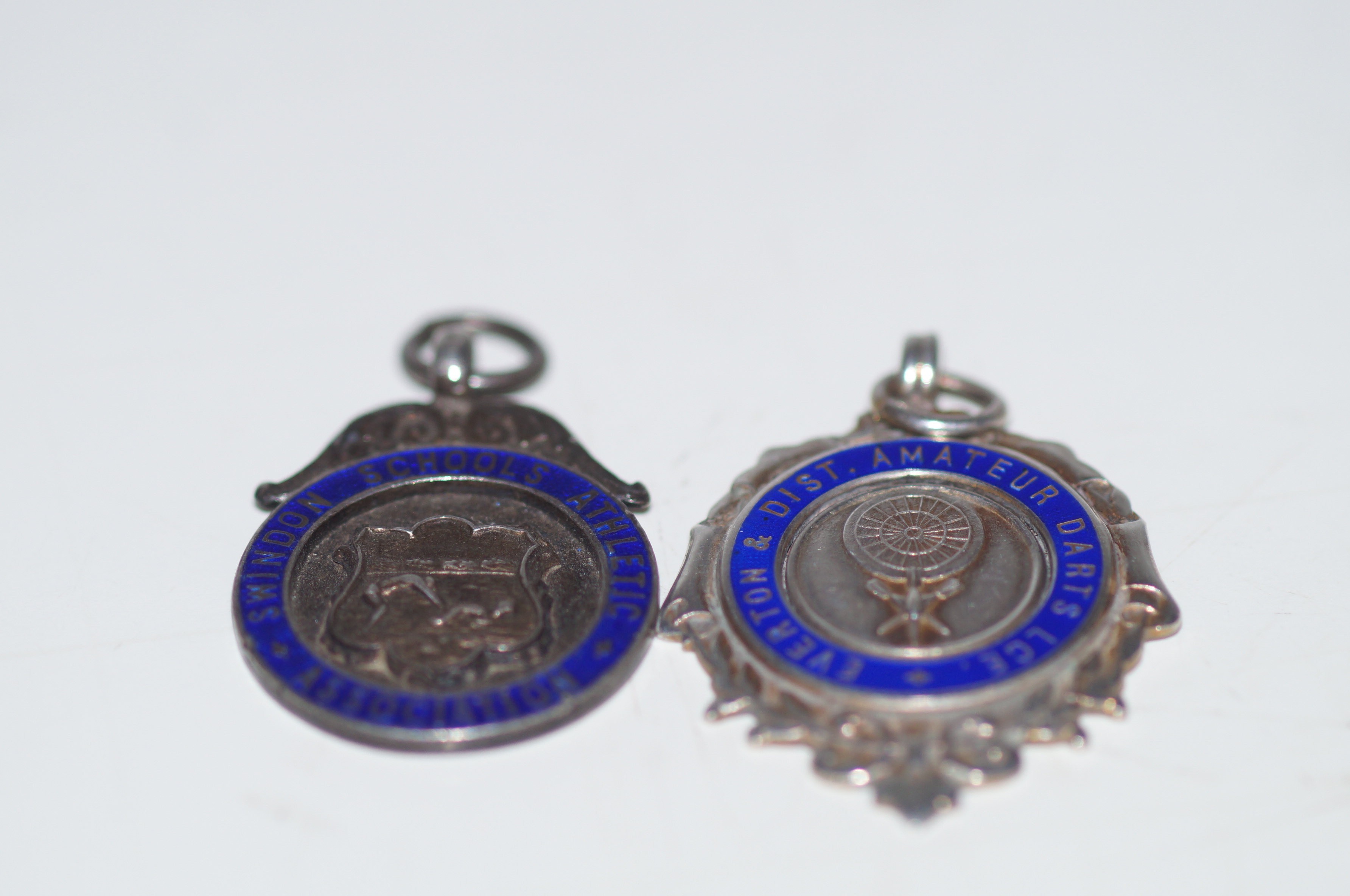 2 Silver Watch Chain Fobs