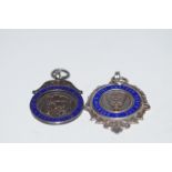 2 Silver Watch Chain Fobs