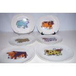 Collection of 6 Beefeater Steak Plates