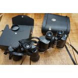 Two Pairs of Binoculars with Cases