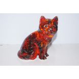 Anita Harris Sitting Cat Signed in Gold