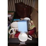 Box of Glass & Ceramics to include Carlton Ware