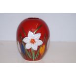 Anita Harris Spring Flowers Vase Signed in Gold