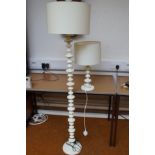 Retro Style Standard Lamp with matching Table Lamp