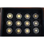 12x 24ct Gold Proof Coins - Smallest Gold Coins of