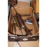 Box of Vintage Grease Guns