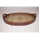 George III 18th century ladies tea tray, embossed