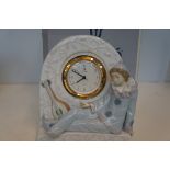 Lladro Mantle Clock - 21cm h
