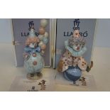 2 Lladro Figures 'Little Clown' & 'Having a Ball'