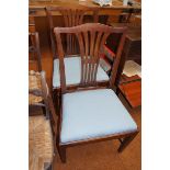 Pair of Splatt Back Edwardian Dining Chairs
