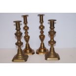 2 Pairs of Brass Candlesticks