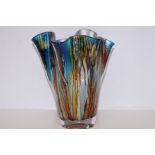 Multicoloured Art Glass Vase (Blown) - 27cm h