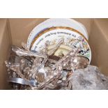 Box of Plates & Silverware