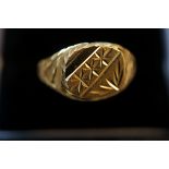 Indian Gold Ring (916) - Size S, 3.3g