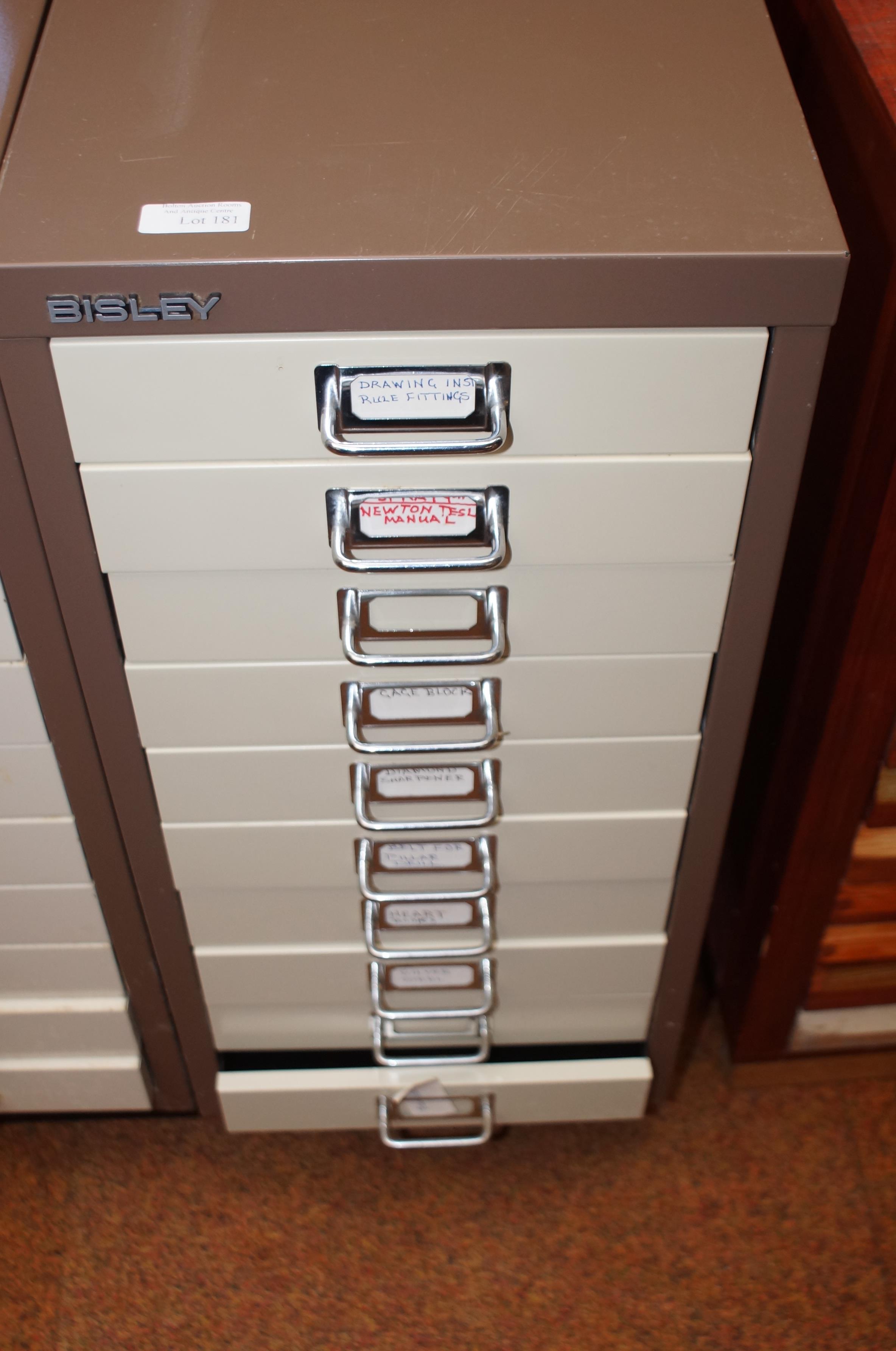 Bisley 10 Drawer Metal Cabinet