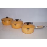 3 Le Creuset Pans (Used)