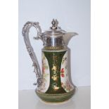 Alcock Burslem Jug with silver plated Handle & Spout