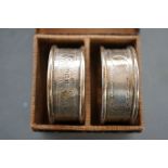 Pair of Silver Napkin Rings, Full Birmingham Hallm