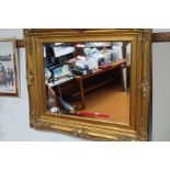 Gilt Framed Bevelled Edged Mirror