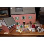 Dolls House complete with Furniture - 67cm w