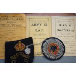 Collection of Military Football Memorabilia from 1