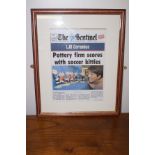 Lorna Bailey Sentinel Framed Front Page