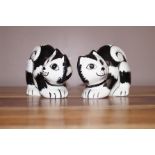 Lorna Bailey Black & White Cruet Cats