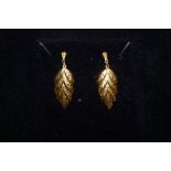 9ct Gold Earrings (Leaf)