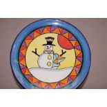 Lorna Bailey Charger Snowman Prototype Signed in G