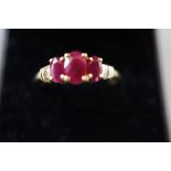 9ct Gold Ruby Ring - Size O.5