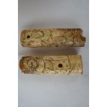 2 Early Chinese Bone Possibly Knife Handles (Finel